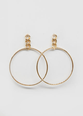 S + G- Gold Hoop Earrings