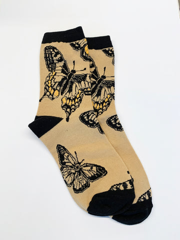 Stella + Gemma -Camel with Butterfly socks