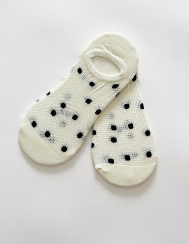 Stella + Gemma -White socks speckled spots