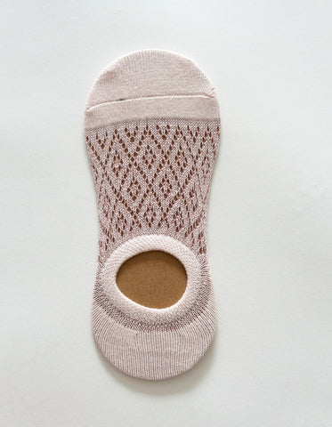 Stella + Gemma -Pink Lurex crochet socks