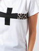 Stella+Gemma -T-Shirt-White Leopard Stripe