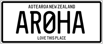 Moana Road-Numberplate Magnet-Aroha