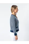 Stella and Gemma-Navy & White Cardigan