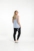 Homelee Apartment pants -  Black with Cerulean Stripe X