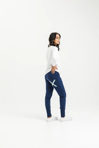 Homelee Apartment pants -  Blue/Seafoam X