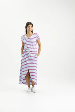 Homelee Chelsea Dress Orchid Stripe