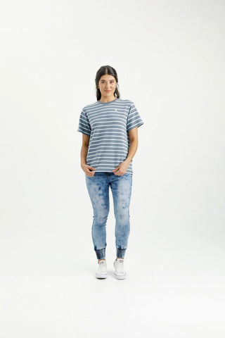 Homelee -Chris Tee-Stormy Stripe/Lime X