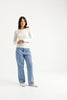 Homelee Knitted Grace Crew Jumper- Milk