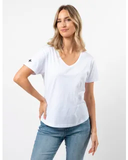 Stella+Gemma - Villa T-Shirt V-neck White