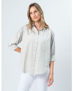 Stella and Gemma Deedee Shirt- Mushroom Stripe