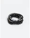S + G Black/Grey bead Bracelet