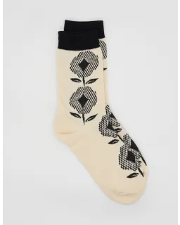 Stella + Gemma -Cream Flower Socks