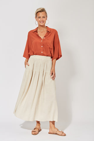 Haven - Belize Skirt-Clay