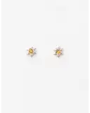 Stella + Gemma -Silver Lotus Earrings