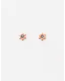 Stella + Gemma -Rose gold Lotus Earrings
