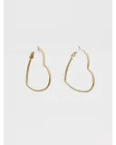 Stella + Gemma -Gold heart hoop Earrings