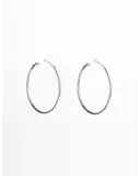 Stella + Gemma - Silver large hoop Earrings