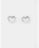 Stella + Gemma - Silver heart Earrings