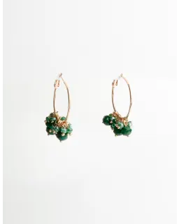 S + G-Emerald crystal earrings