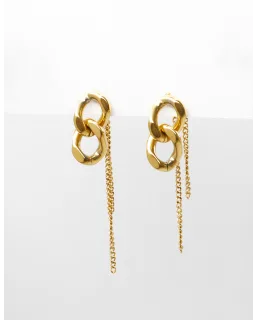 S + G -Gold Chunky/Fine Chains earring