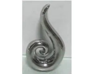 Robert Mark-  Ceramic Koru -Silver
