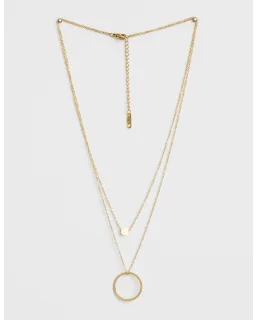 S + G Dual Chain Gold necklace
