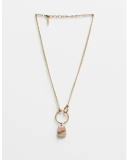 S + G Gold w/Rose pendant necklace