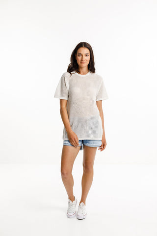 Homelee -Chris Knitted Tee-Riverstone