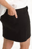 Homelee - Denim Mini Skirt -Jet Black