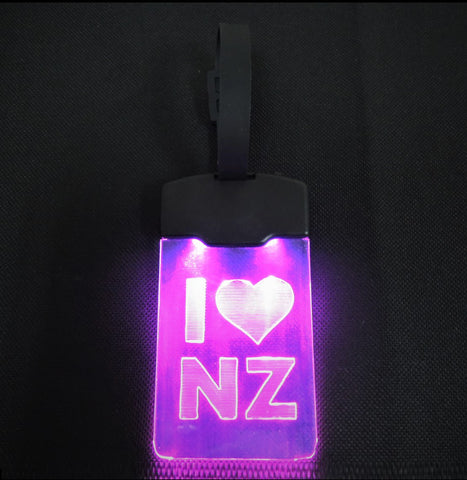 Glow Lugguge Tag - I love NZ