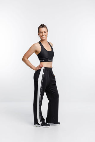 Homelee -  Rose Road - Leigh Pant  - Black with White Logo panel