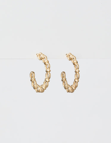 Stella + Gemma - Gold Baroque Hoop - Earrings