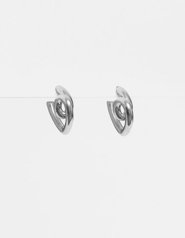 Stella + Gemma -Silver Heart Knots- Earrings