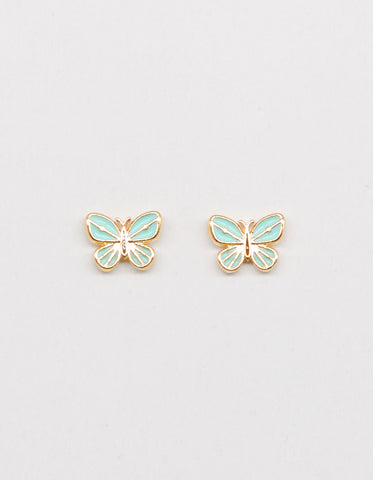 S + G-Mint Butterfly earrings