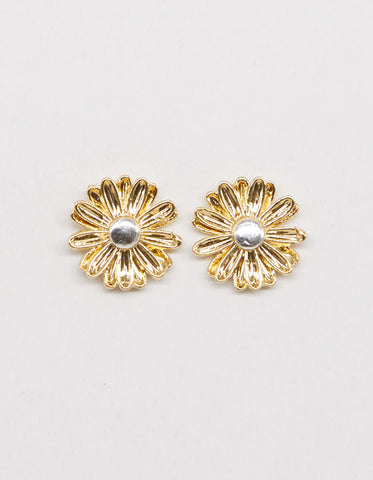 S + G-White/Flower earring