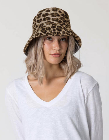 Stella + Gemma Bucket Hat - Brown Leopard
