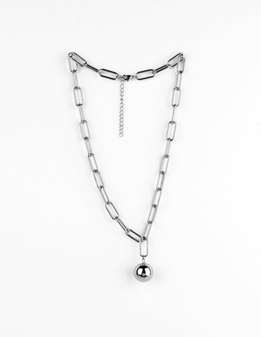 S + G silver chain with ball necklace