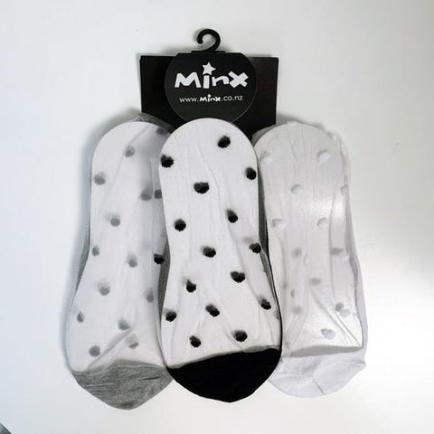 Minx -Sockettes -Spot Sock sheer