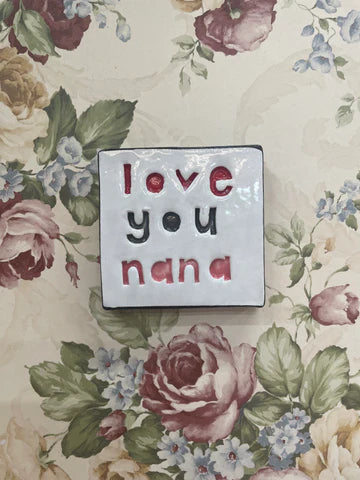 The Monster Company - Square  Tiles - Love you Nana